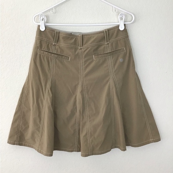 Athleta Tan Flowy Flared Athletic Tennis Skort Size 4 - Picture 3 of 10